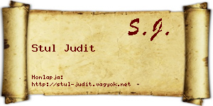 Stul Judit névjegykártya
